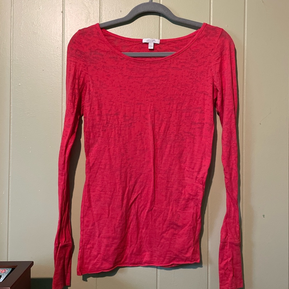 Delia’s Womens Large Red Long-sleeve